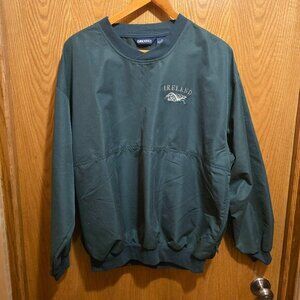 Vintage LA Loving‎ Green Irish Pullover Windbreaker 3M Scotchgard pockets! XL